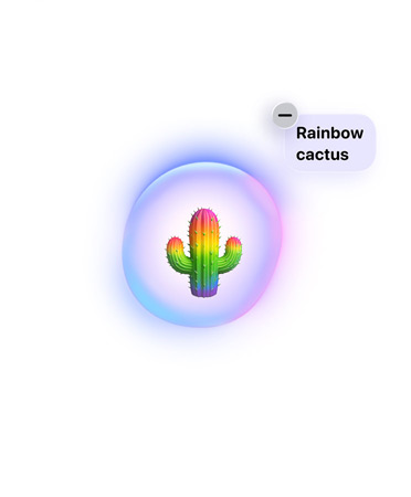 En Genmoji-figur laget med Apple Intelligence