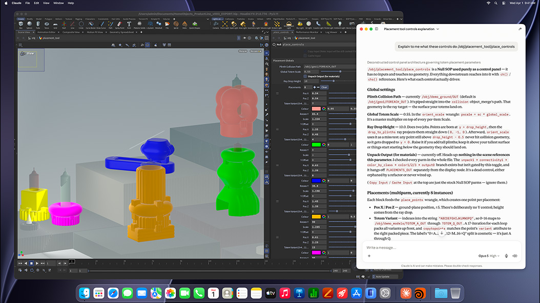 A sharply detailed graphic design image is finessed in a design app, demonstrating the GPU power of Mac mini with M4 and M4 Pro