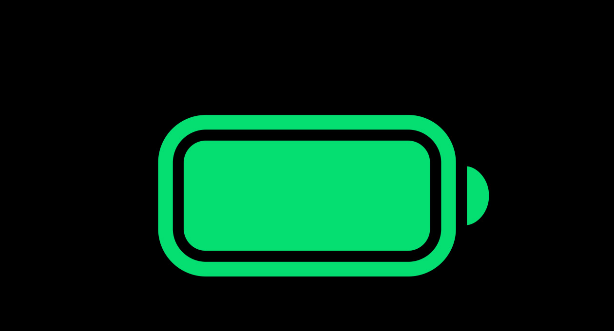 Batteriesymbol, vollständig geladen
