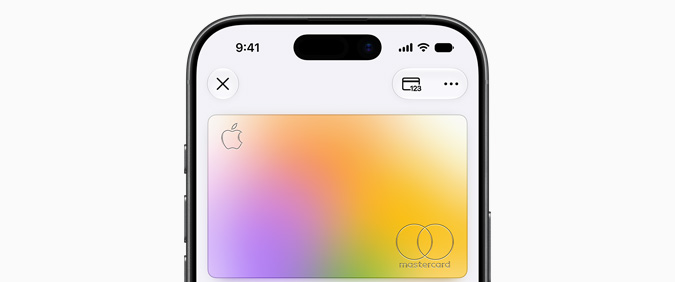 An iPhone with financial information and Apple Card on screen